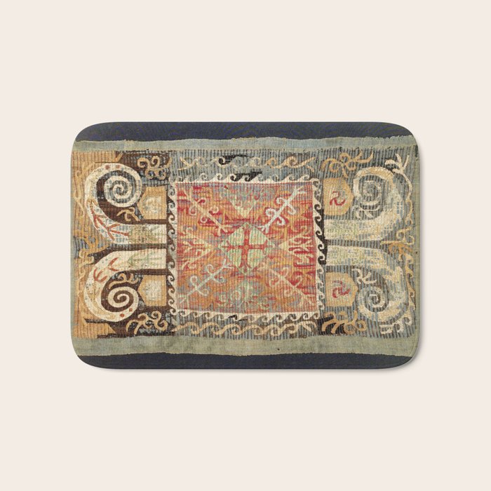 Kaitag 18th Century Caucasian Embroidery Print Bath Mat Gallery Image 1