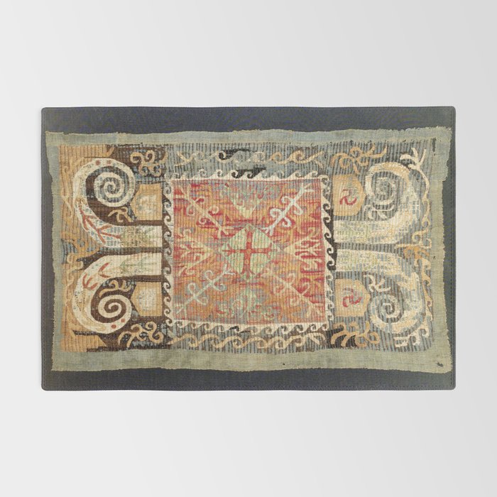 Kaitag 18th Century Caucasian Embroidery Print Rug Gallery Image 2
