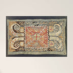 Kaitag 18th Century Caucasian Embroidery Print Welcome Mat Gallery Image 1