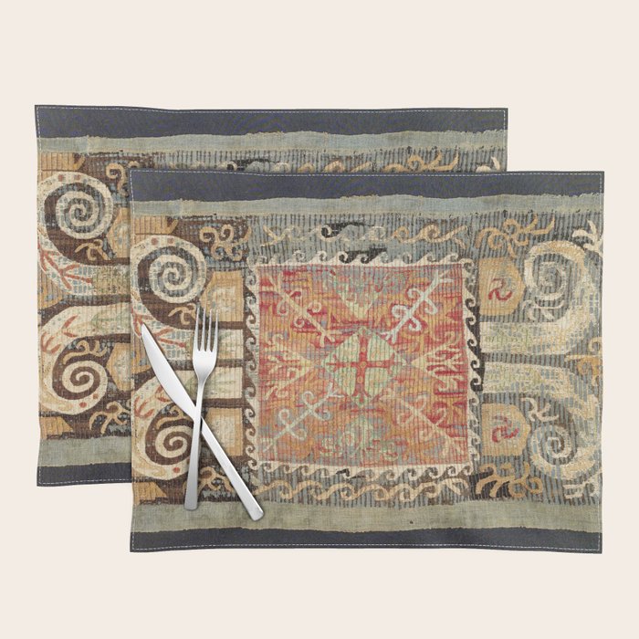 Kaitag 18th Century Caucasian Embroidery Print Placemat Gallery Image 1
