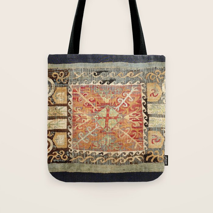 Kaitag 18th Century Caucasian Embroidery Print Tote Bag Gallery Image 1