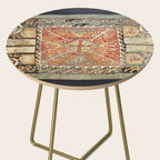 Kaitag 18th Century Caucasian Embroidery Print Side Table Gallery Image 2