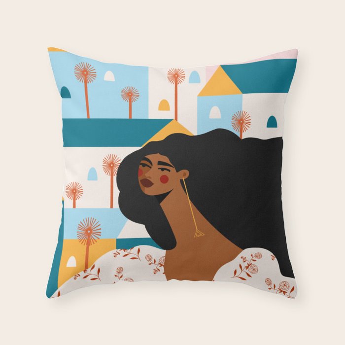 Exploring A New City Throw Pillow Gallery Image 1