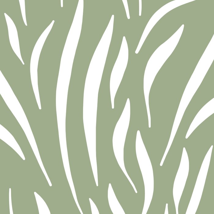 Sage Green Abstract Leaf Pattern Coffee Mug Gallery Image 2