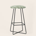 Sage Green Abstract Leaf Pattern Stool Gallery Image 1