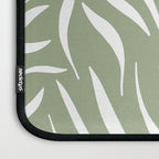 Sage Green Abstract Leaf Pattern Laptop Sleeve Gallery Image 3