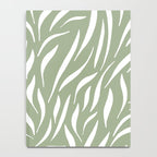 Sage Green Abstract Leaf Pattern Notebook Gallery Image 4