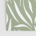 Sage Green Abstract Leaf Pattern Poster Gallery Image 3