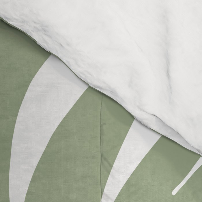 Sage Green Abstract Leaf Pattern Comforter Gallery Image 4