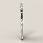 Sage Green Abstract Leaf Pattern iPhone Case Gallery Image 2