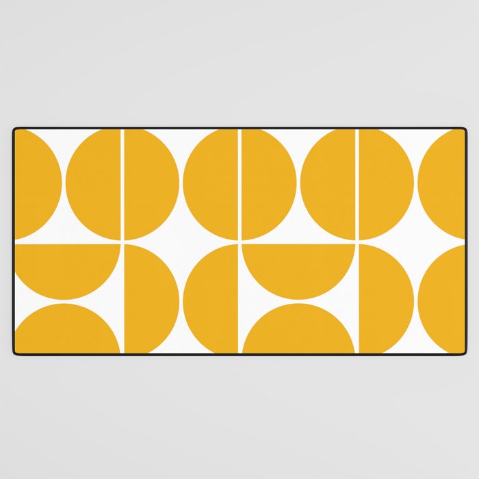 Mid Century Modern Yellow Square Desk Mat Gallery Image 3
