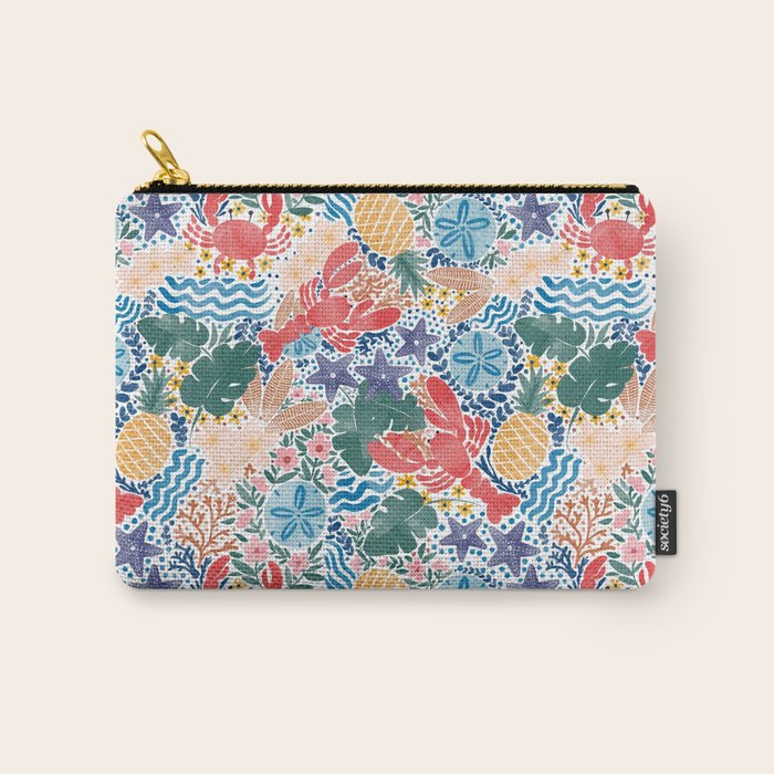 Seaside Floral Dream Carry All Pouch Gallery Image 1