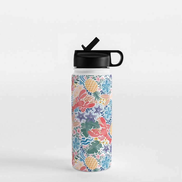 Seaside Floral Dream Water Bottle Gallery Image 1