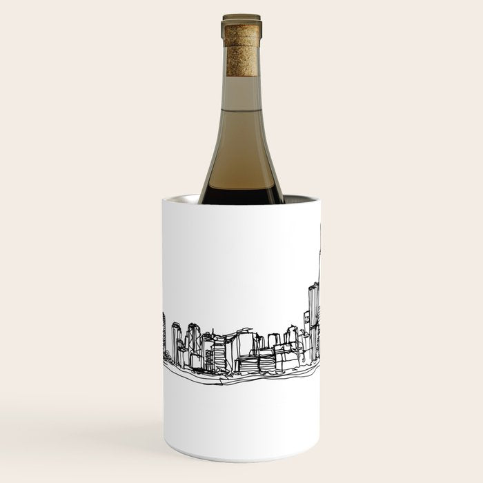 Chicago Skyline (A Continuous Line Drawing) Wine Chiller Gallery Image 2