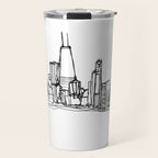 Chicago Skyline (A Continuous Line Drawing) Travel Mug Gallery Image 1