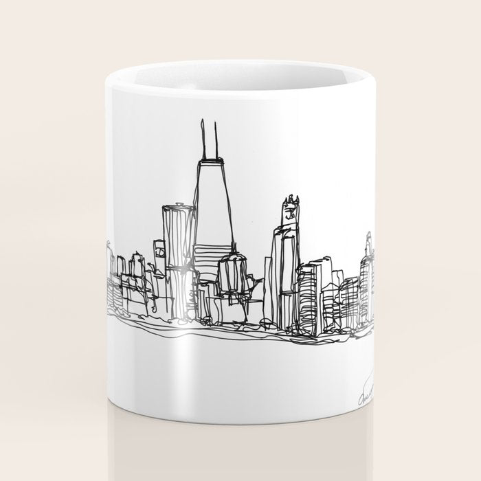 Chicago Skyline (A Continuous Line Drawing) Coffee Mug Gallery Image 4