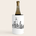 Chicago Skyline (A Continuous Line Drawing) Wine Chiller Gallery Image 1