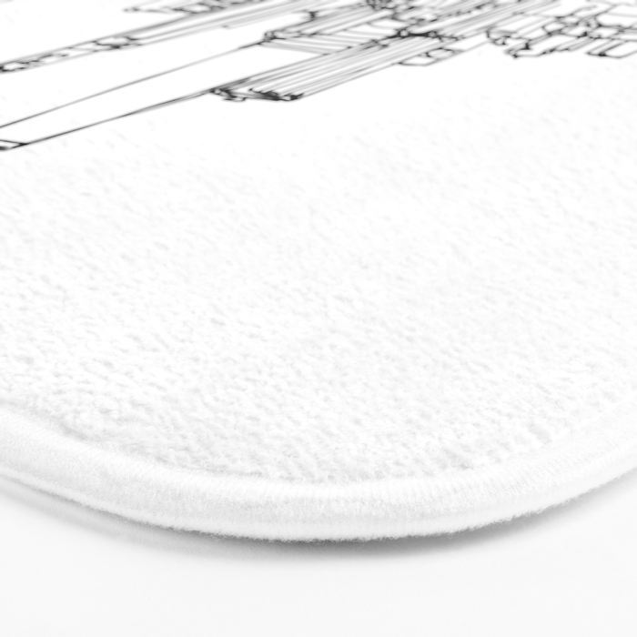 Chicago Skyline (A Continuous Line Drawing) Bath Mat Gallery Image 3