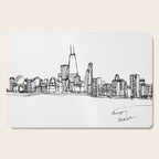Chicago Skyline (A Continuous Line Drawing) Cutting Board Gallery Image 1