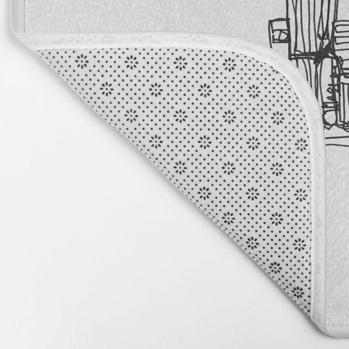 Chicago Skyline (A Continuous Line Drawing) Bath Mat Gallery Image 2