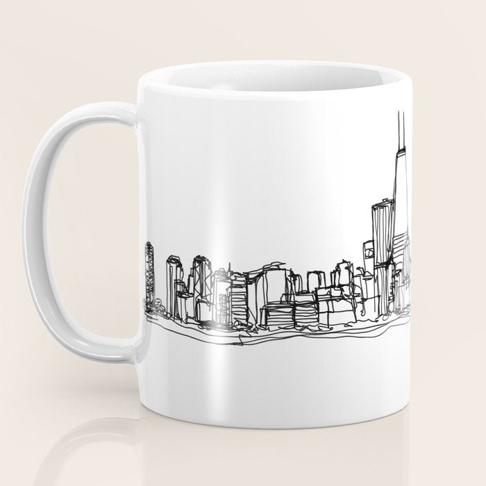 Chicago Skyline (A Continuous Line Drawing) Coffee Mug Gallery Image 3