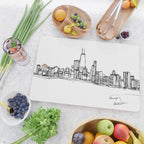 Chicago Skyline (A Continuous Line Drawing) Cutting Board Gallery Image 2