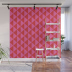 Red and Pink Geometric Pattern Wall Mural Gallery Image 1