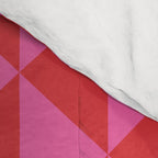 Red and Pink Geometric Pattern Comforter Gallery Image 4