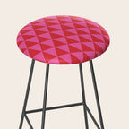Red and Pink Geometric Pattern Stool Gallery Image 2