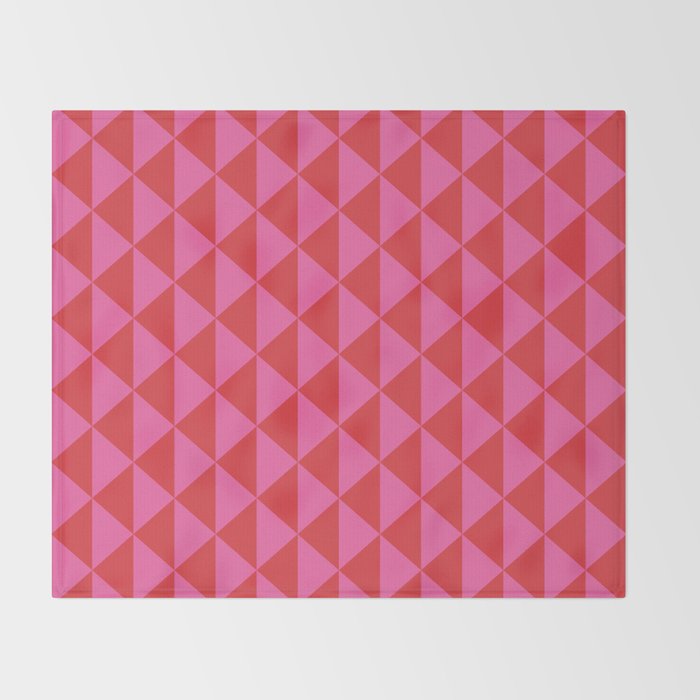 Red and Pink Geometric Pattern Throw Blanket Gallery Image 2