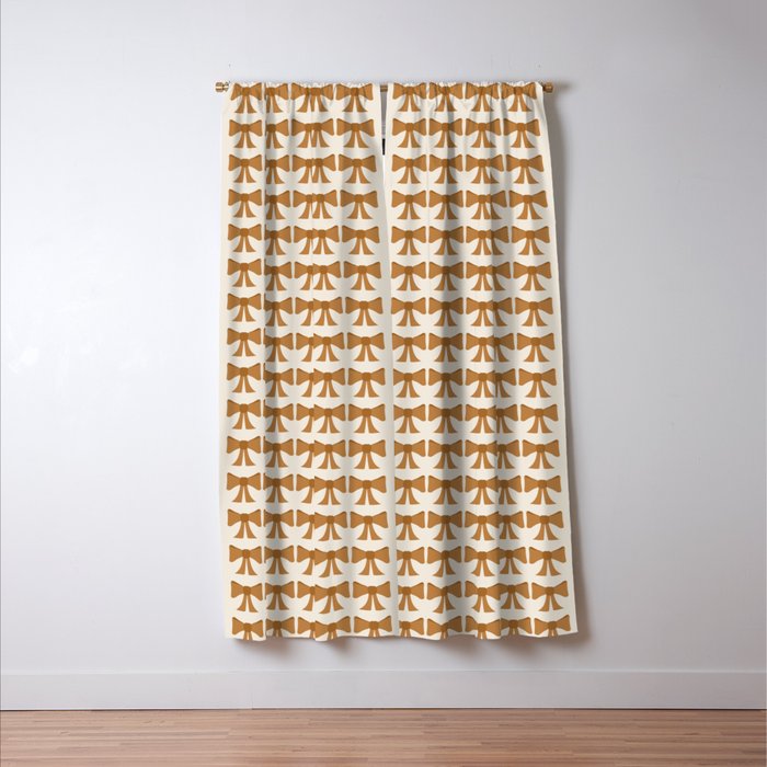 Vintage Bows VI Orange Window Curtain Gallery Image 3