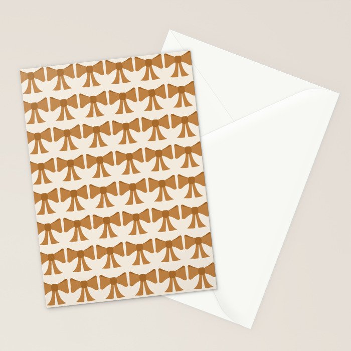 Vintage Bows VI Orange Stationery Card Gallery Image 2