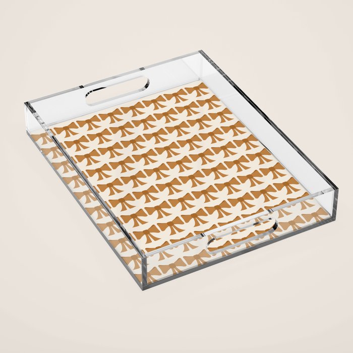 Vintage Bows VI Orange Acrylic Tray Gallery Image 1