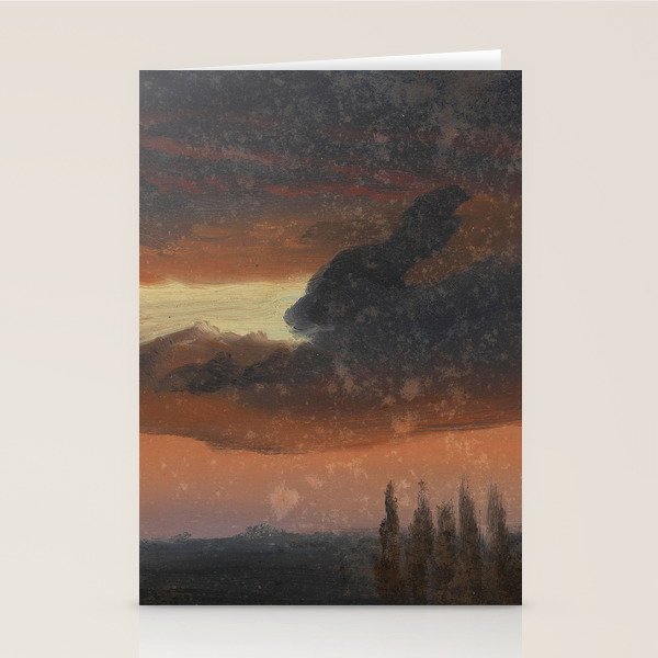 "Cloud Study over Poplars" by Knud Baade, circa 1830s-1840s Stationery Card Gallery Image 2