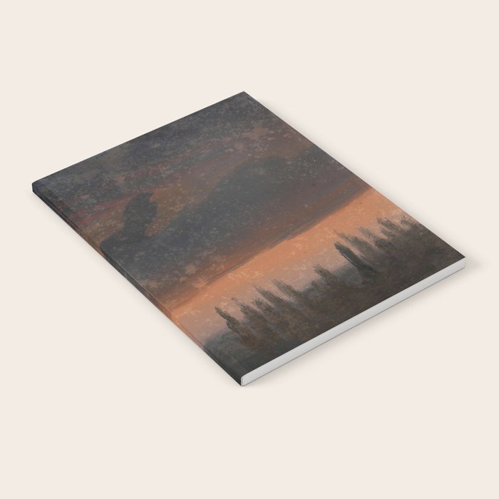 "Cloud Study over Poplars" by Knud Baade, circa 1830s-1840s Notebook Gallery Image 1