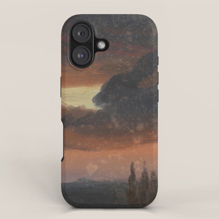 "Cloud Study over Poplars" by Knud Baade, circa 1830s-1840s iPhone Case Gallery Image 1