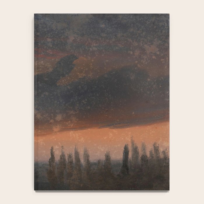 "Cloud Study over Poplars" by Knud Baade, circa 1830s-1840s Notebook Gallery Image 4