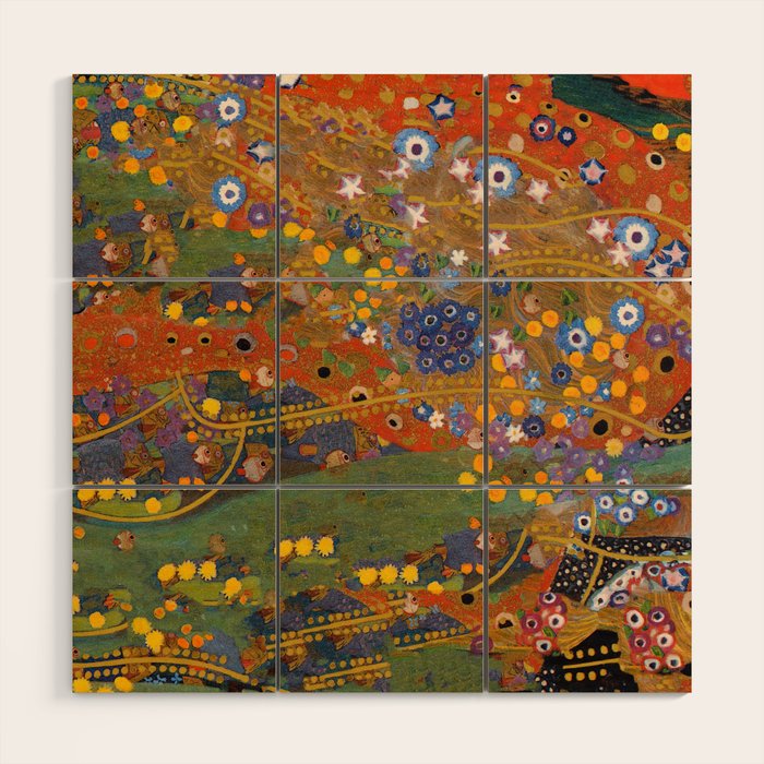 Gustav Klimt "Water Serpents" (detail) Wood Wall Art Gallery Image 1