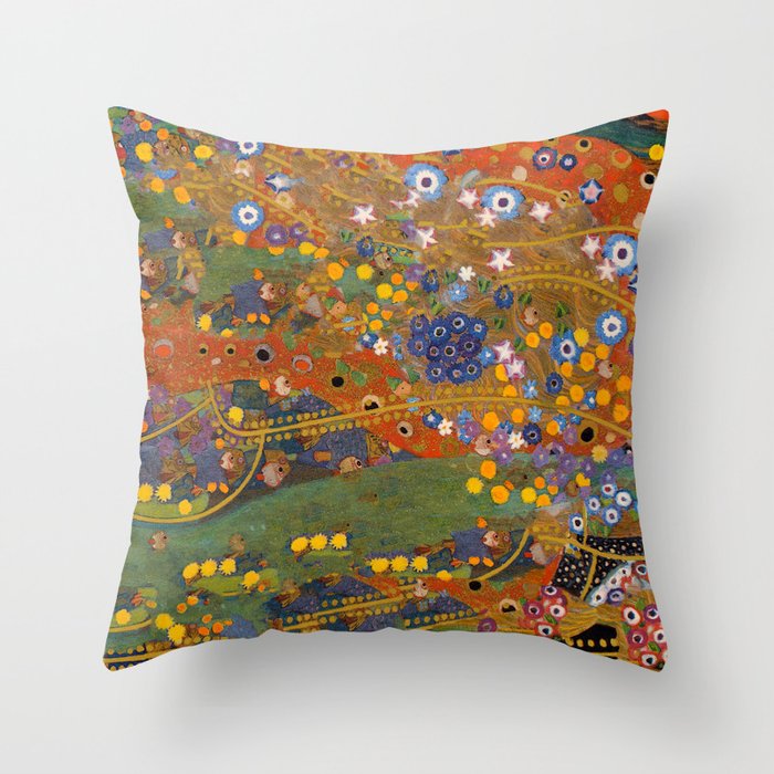 Gustav Klimt "Water Serpents" (detail) Throw Pillow Gallery Image 6