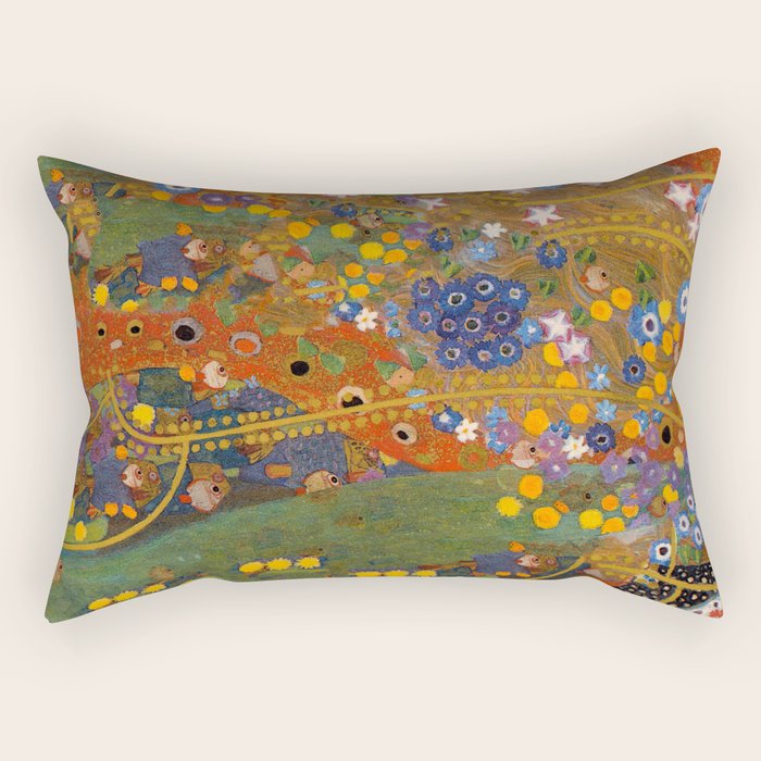 Gustav Klimt "Water Serpents" (detail) Rectangular Pillow Gallery Image 2