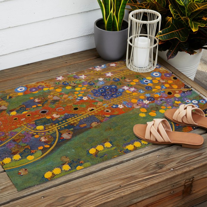 Gustav Klimt "Water Serpents" (detail) Outdoor Rug Gallery Image 2