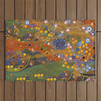 Gustav Klimt "Water Serpents" (detail) Outdoor Rug Gallery Image 1