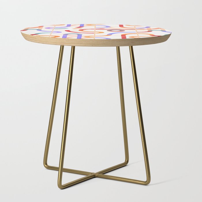 Colorful Curved Path Tiles G Side Table Gallery Image 1