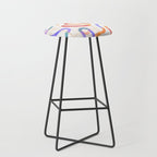 Colorful Curved Path Tiles G Stool Gallery Image 1