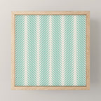 Palm Leaf Pattern - Turquoise Mini Art Print Gallery Image 1