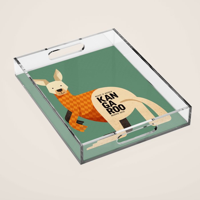 Hello Kangaroo Acrylic Tray Gallery Image 1