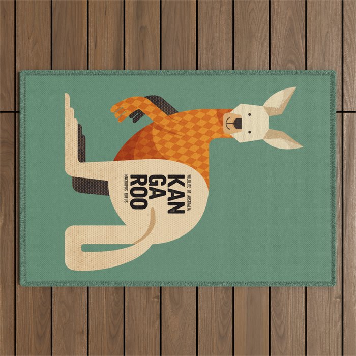 Hello Kangaroo Outdoor Rug Gallery Image 1