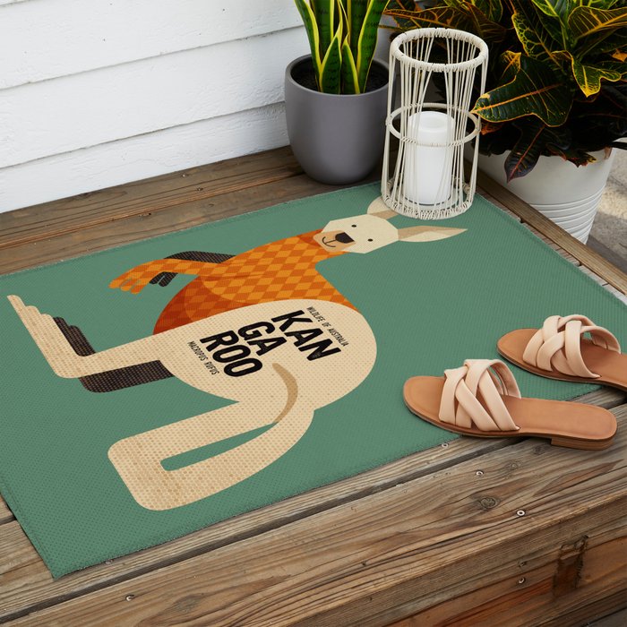 Hello Kangaroo Outdoor Rug Gallery Image 2