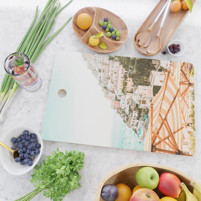 Positano, Italy Beach Vibes Photography Cutting Board Gallery Image 2