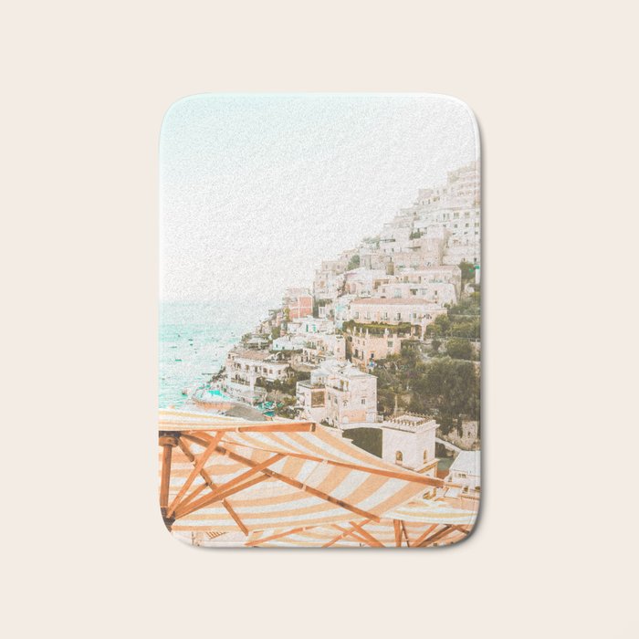 Positano, Italy Beach Vibes Photography Bath Mat